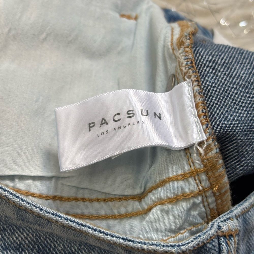 PacSun Two Panel Contrast Blue MOM Jeans Size 26 - Picture 9 of 16